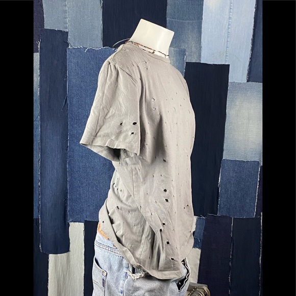 Forever 21 Mens Distressed Short Sleeve T Shirt Sz M - Picture 3 of 6